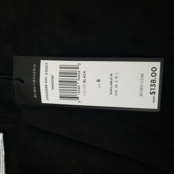 BCBG Black Faux Suede Pants - Picture 4 of 6